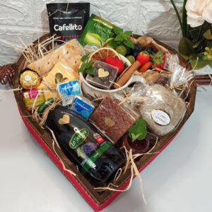 Cesta de café de aniversário e casamento
