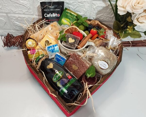 Cesta de café de aniversário e casamento